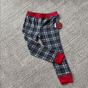 Kids Plaid Joggers with Red Trim